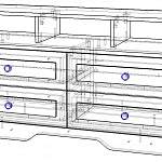 Чертеж Тумба под ТВ Марсель BMS