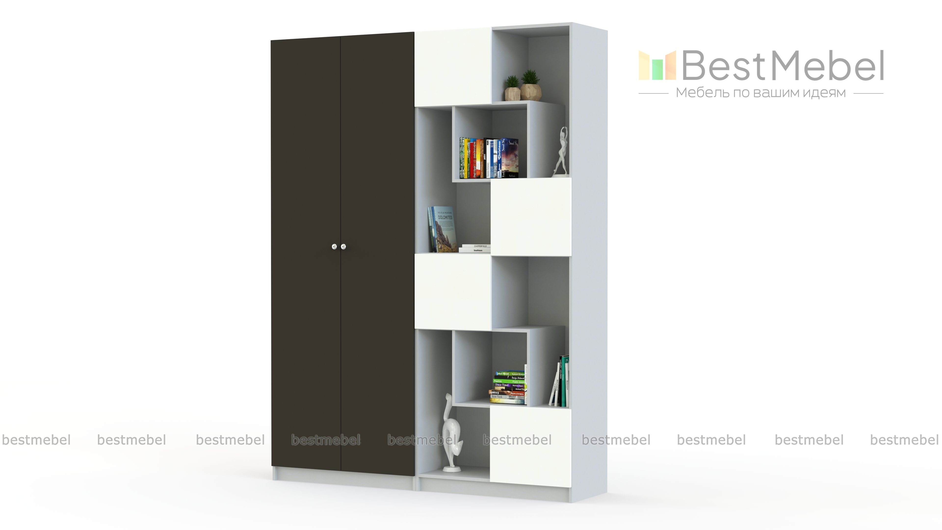 Шкаф-стеллаж Шелби-25 BMS