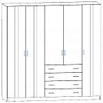 Чертеж Распашной шкаф Гамма 14 BMS