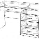 Чертеж Письменный стол Студент 2 BMS