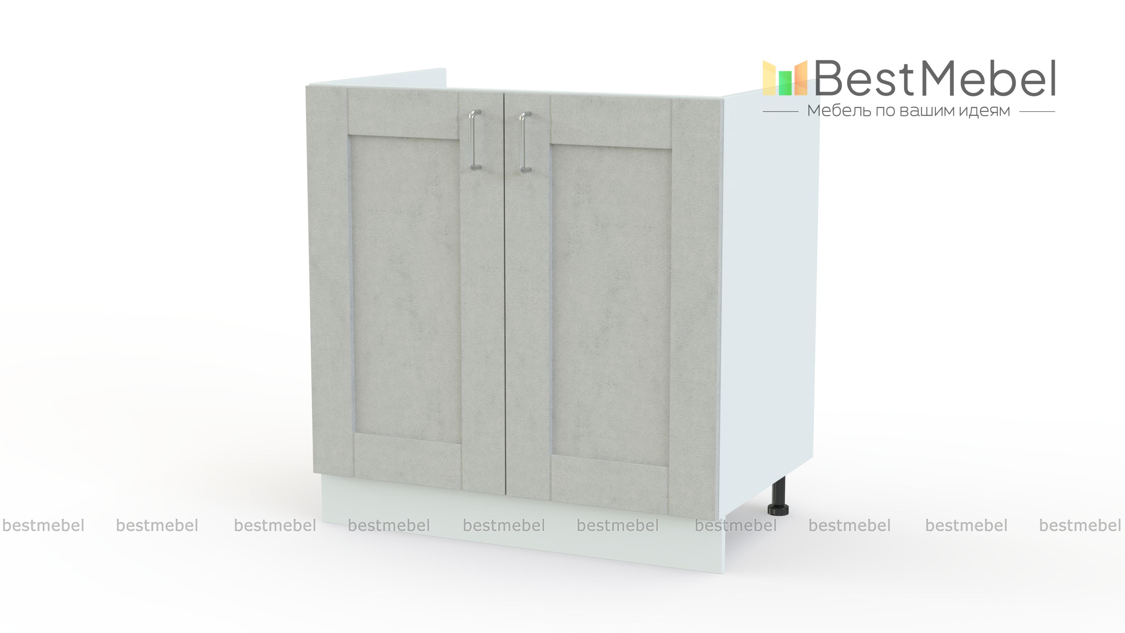 Шкаф нижний под мойку с 2-мя дверцами Лофт BMS - Фото