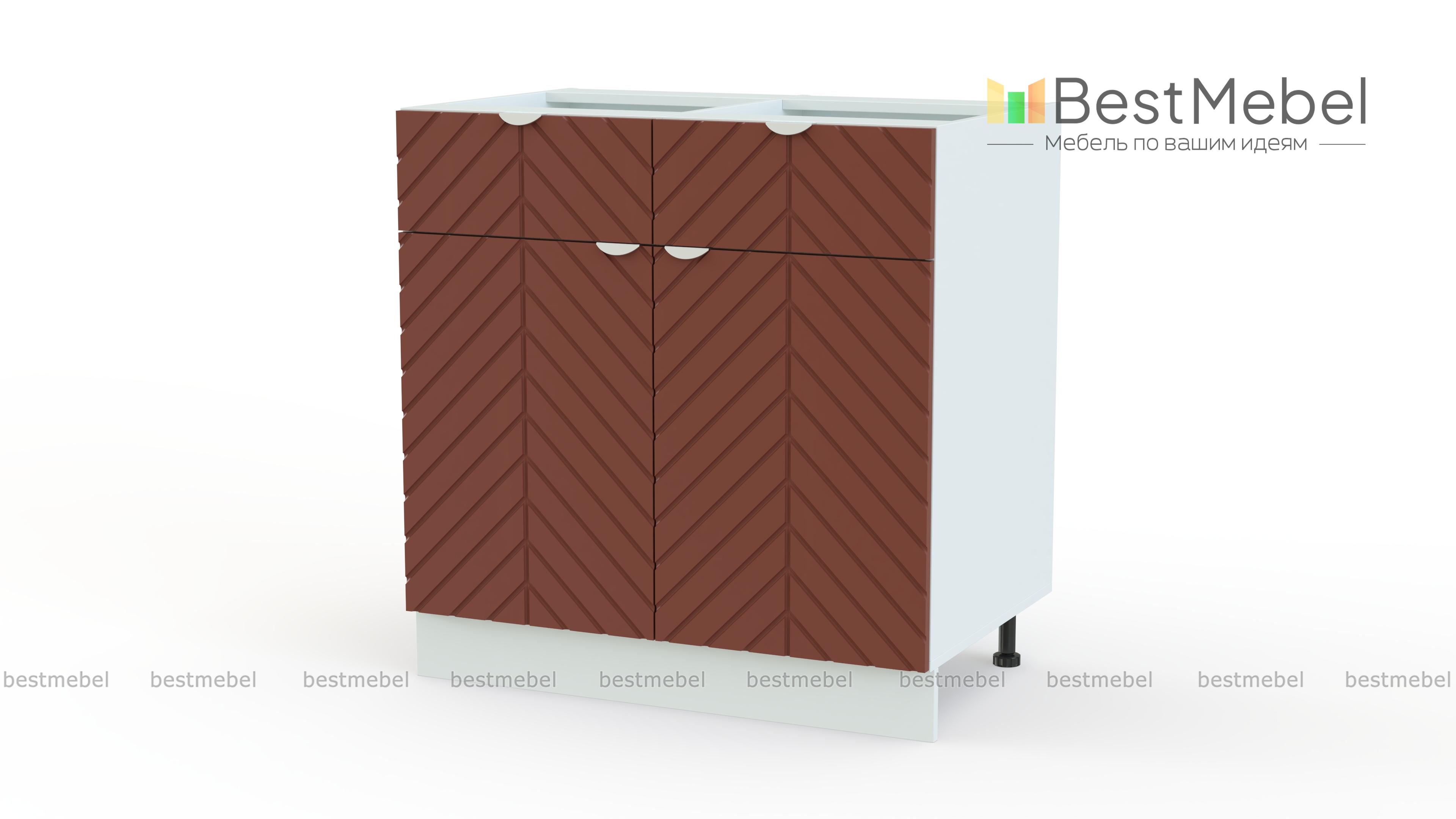 Шкаф нижний с 2-мя дверцами и 2-мя ящиками Анаис BMS - Фото