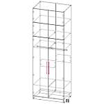 Шкаф распашной Остин Нео 1 BMS(Платье - Платье (2 полки) (2))