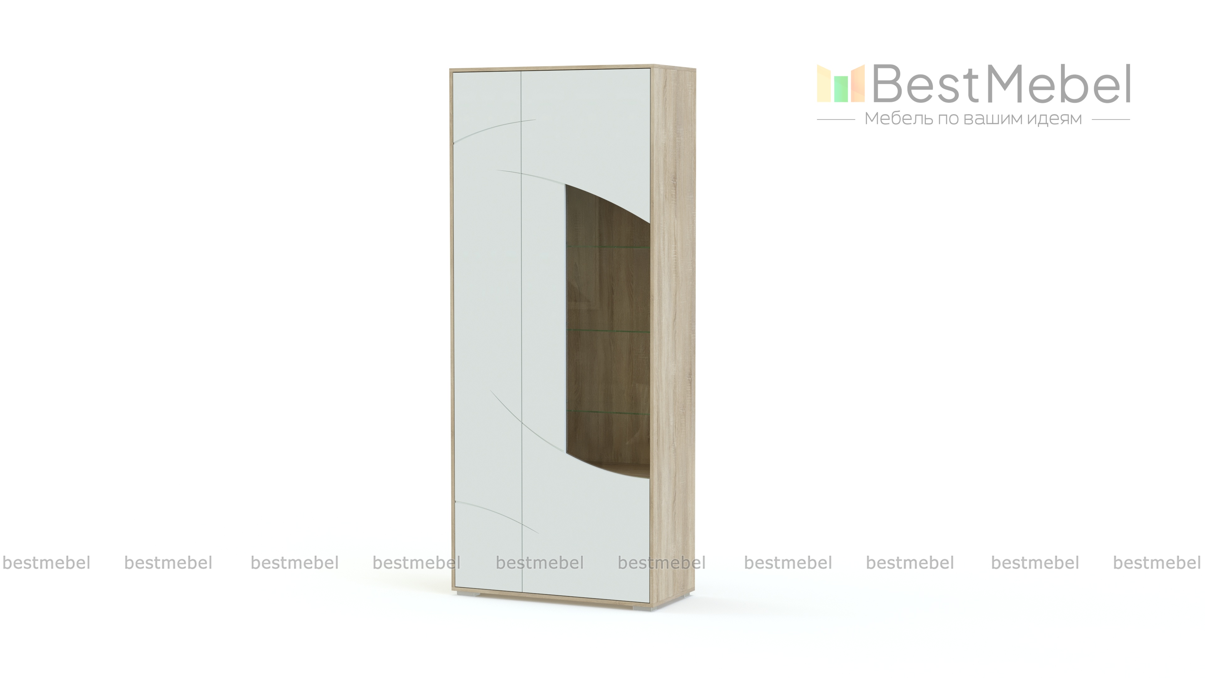 Шкаф-витрина Мадейра BMS