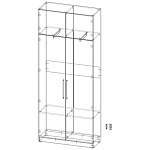 ЭСКИЗ Распашной шкаф Вилета 5 (1000х2400х400)