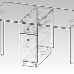 Чертеж Кухонный стол Примо 4 BMS