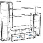 Чертеж Мебельная стенка Эллада-3 BMS