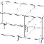 Чертеж Тумба под телевизор ИТО-011 BMS
