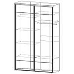 Шкаф-купе Берг BMS(Белье - Платье с полкой (2))