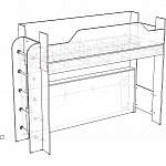 Схема сборки Кровать-чердак с диваном Мармелад 12 BMS