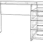 Чертеж Письменный стол Британия 52.13 BMS