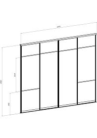 ЭСКИЗ Двери-купе №000125488  (3382х2682х100)