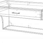 Схема сборки Стол письменный навесной Призма 18 BMS