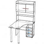 Схема сборки Компьютерный угловой стол Бонни 1 с шкафчиками BMS