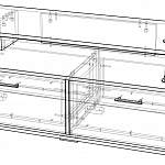 Чертеж Тумба ТВ Ультра BMS