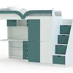 Кровать-чердак с рабочей зоной Мираж К-32 BMS - Фото 6