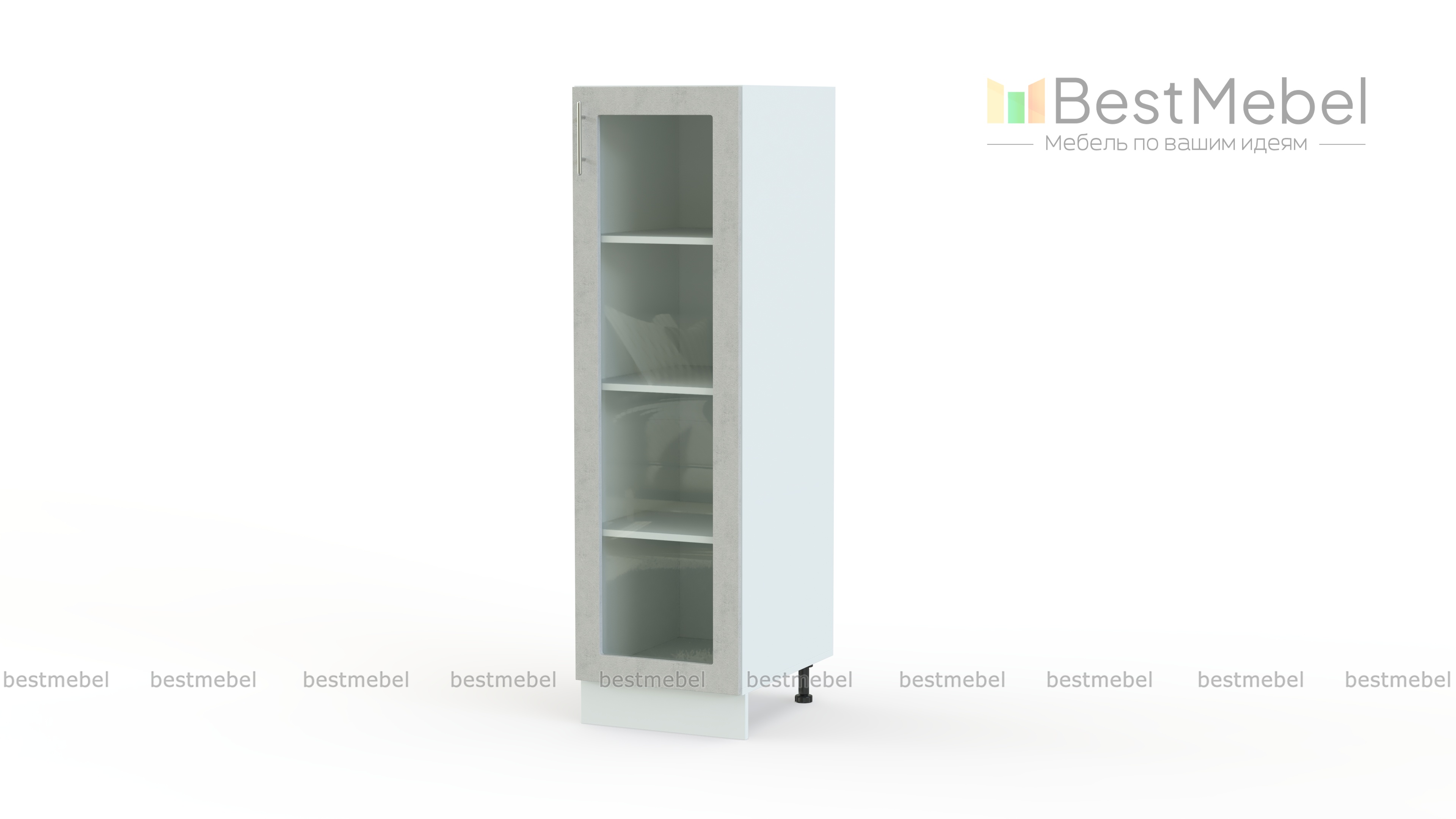 Шкаф-пенал витрина Оля BMS