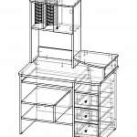 Схема сборки Стол компьютерный СК Милан BMS
